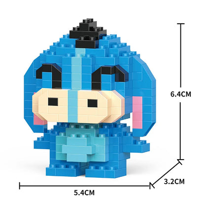 Cartoon Cool Rice Building Blocks Animal Dolls Educational Assembled Toys Ornaments Small Particles Children's Birthday Gifts