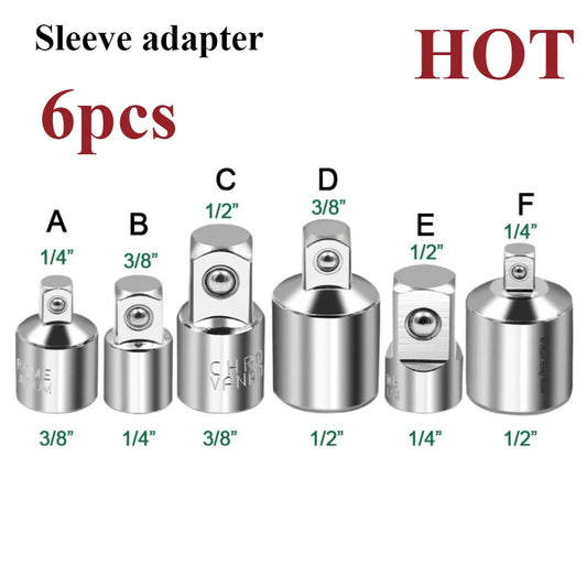 Socket Adapter Ratchet Wrench Adapter 1/2 Large Flywheel 3/8 Medium Flywheel 1/4 Small Flywheel CR-V Chrome Vanadium Steel Set