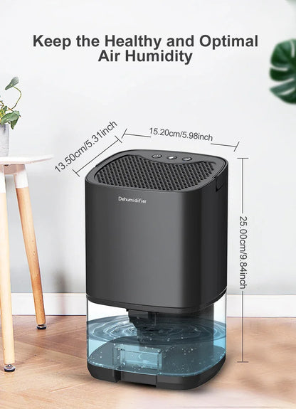 1000ML Portable Air Dehumidifier For Home Mute Moisture Absorbers Machine Air Dryer For Bedroom Office Kitchen Deodorizer Dryer