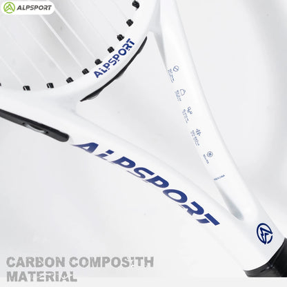 Carbon Fiber Tennis Racket, T800 18K-Professional Grade with Bag&Strap Lightweight Training Racquet for Adults Men&Women, ALPSPORT