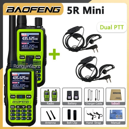 UV 5R Mini Baofeng Walkie Talkie Bluetooth 5W Dual-Band VHF/UHF USB-C Charging Fits All Team Operations For Hotel Security Camp