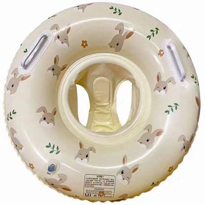 Baby Swimming Float Inflatable Circle Baby Pool Float Ring with SunShade Baby Bathing Swimming Pool Toys for Babies 3-36 Months