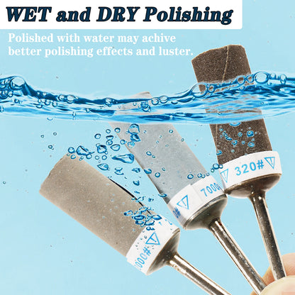 Wet Dry Sandpaper Stick Grinding Head Reusable Polished Buffing Rod Bit For Rotary Tool Accessories Jewelry Wood