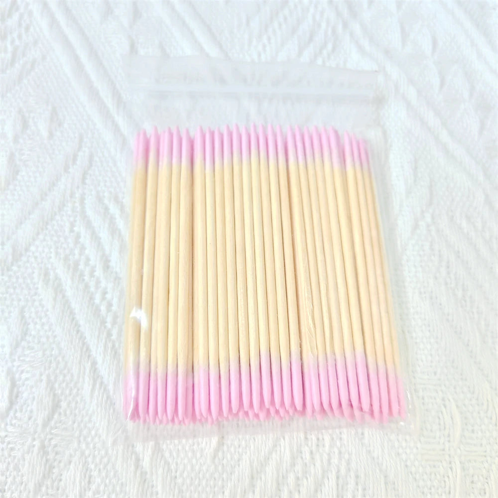 100/300/500/700/900Pcs Double-Tipped Cotton Swabs, for Tattooed Eyebrows, Beauty Makeup Tools for Wiping, Nail Polish Wiping