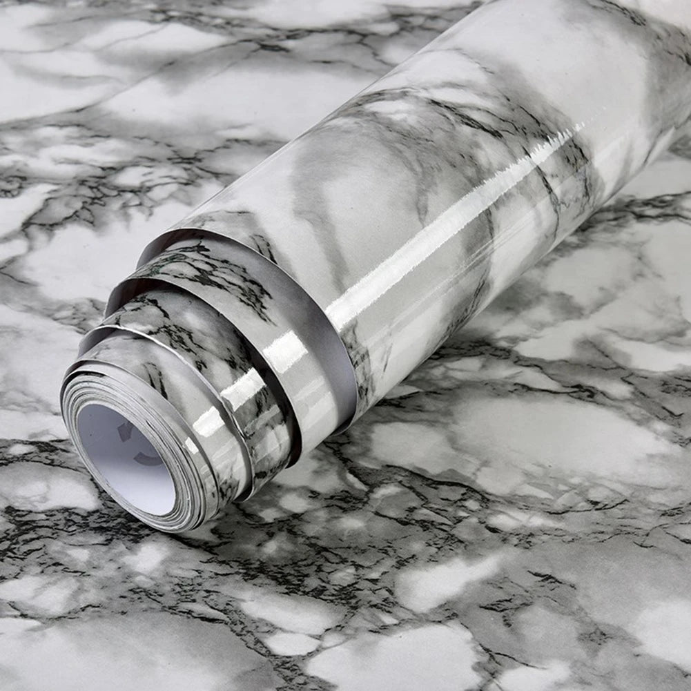 80cm Width Marble For Walls In Rolls, Vinyl Self Adhesive Waterproof Wallpaper Contact Paper, Wall Stickers Film, Kitchen Home Deco