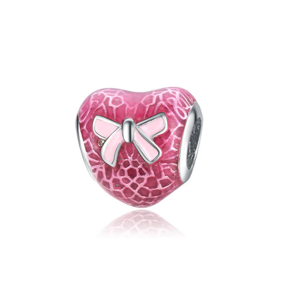 Hot Selling 925 Silver Pink Cake, Dog Paw, Luggage, Cup Bead Pendant Suitable for European Original Bracelet DIY Exquisite Jewelry