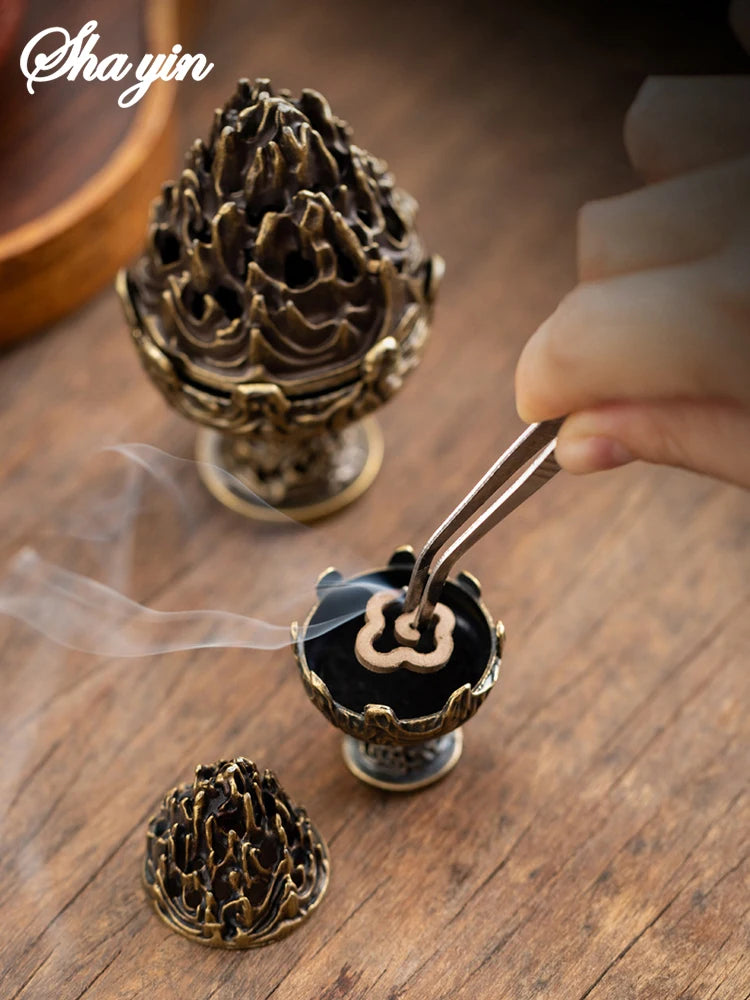 Boshan Incense Burner, Tabletop Ornament, Home Office Decor Collectible, Creative Portable Small Home Burner