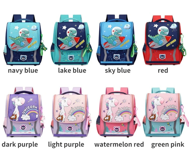 Cute Girls Unicorn Backpacks For Boys 1-3 Grade Cartoon Orthopedic Waterproof Backpack Kindergarten School Bag Mochila Escolar