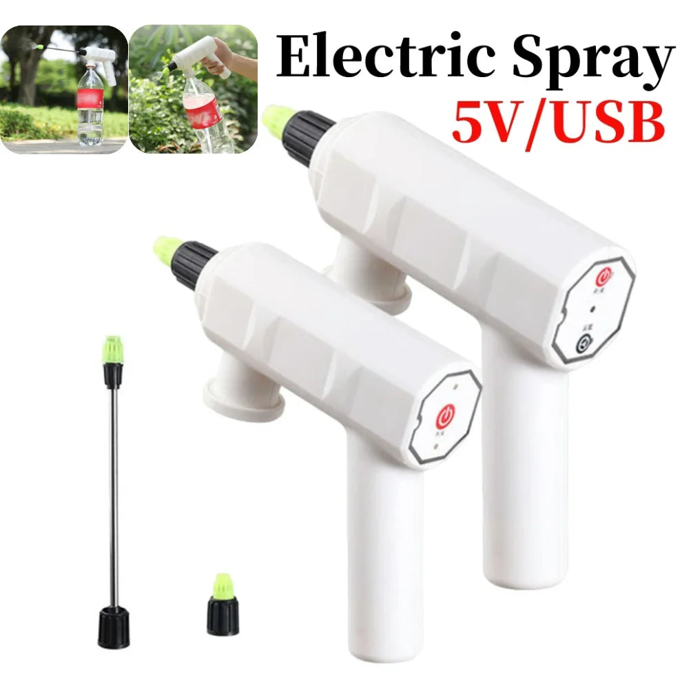 High Pressure Electric Plant Spray Bottle Watering Fogger USB Sprayer Home Watering Machine Electric Watering Irrigation Sprayer