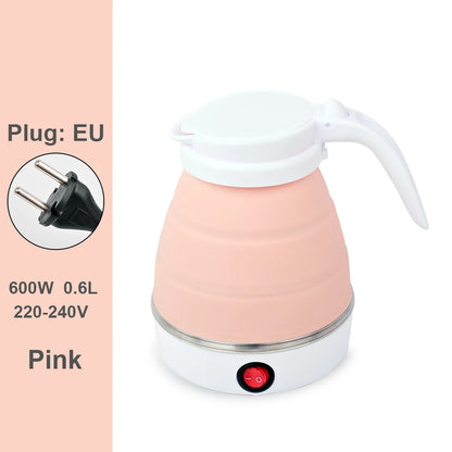 0.6L Mini Folding Kettle Portable Water Heater electric kettle household water heater silicone compression Easy To Travel