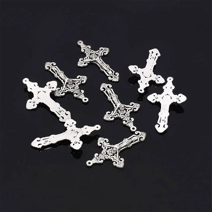 10 Pieces/Catholic Rosary Gold Plated Connector Necklace Bracelet Connector, Many Jesus Christ Statue Necklace Bracelet Triangle