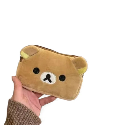 Kawaii Rilakkuma Coin Purse Wallet, Creative Peripheral Korilakkuma CCD Storage Card Bag, Couple Birthday Small Storage Bag Gifts