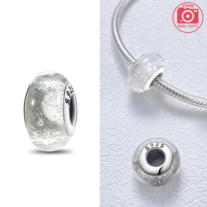 Original 925 Silver Charms Flower Blue Star Green Turtle Glass Beads Fit Bracelet Women DIY Gift Murano Jewelry Accessories