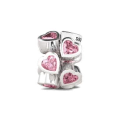 Hot Selling 925 Silver Pink Cake, Dog Paw, Luggage, Cup Bead Pendant Suitable for European Original Bracelet DIY Exquisite Jewelry