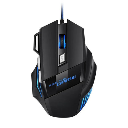 New Hyperspeed USB Gaming Mouse, RGB Backlit Ergonomic Game Mice, 7D Esports Wired Mouse for Laptop PC Gamer