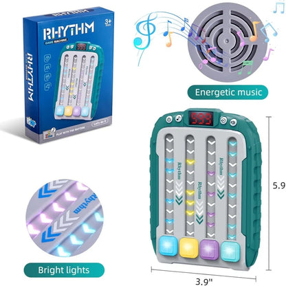 Music Rhythm Game Machine, Light Up Puzzle Toys, Montessori Travel Sensory Toys, Brain Training Electronic Games For Kids Gifts