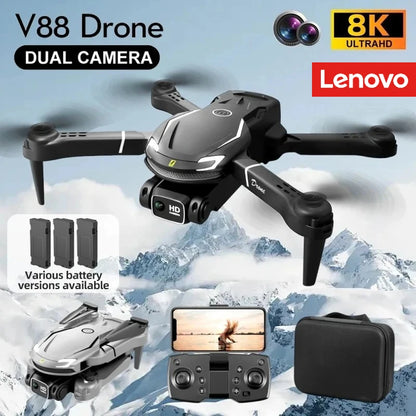 Lenovo New Mini Drone V88 5G 8K Professional 4K HD Aerial Photography Remote Control Aircraft Folding Quadcopter Toy Dron Gifts