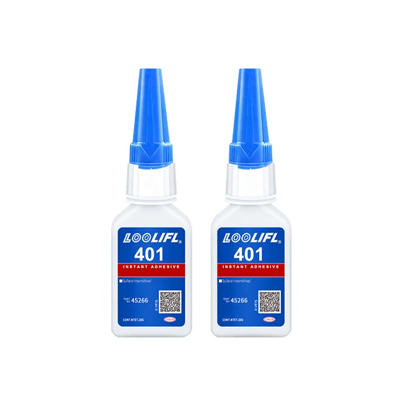 strong transparent 401 adhesive, rubber repair, multifunctional adhesive for metal plastic parts. Excellent bonding tool, 20ml