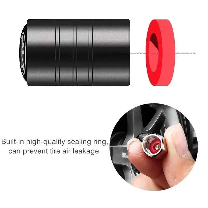 4PCS is suitable for metal wheels, tires, valve markings, and modified accessories of Audi RS SLine S TT A3 A4 A5 A7 A8 A1 A2 A6