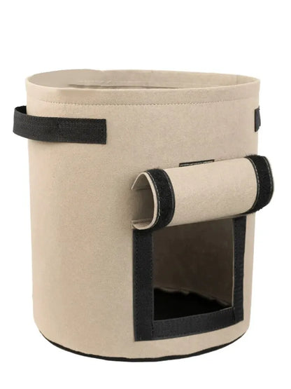 1Pc, Felt Potato Planting Bag, Large Diameter Vegetable Plant Seedling Bag, Non-Woven Felt Potato Growing Bucket