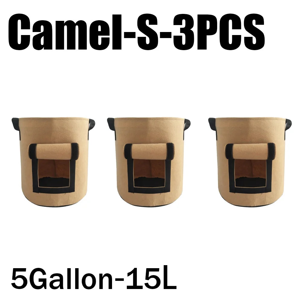 3Styles Felt, plant grow bags, nonwoven fabric garden potato pot, greenhouse vegetable growing bags, moisturizing vertical tools