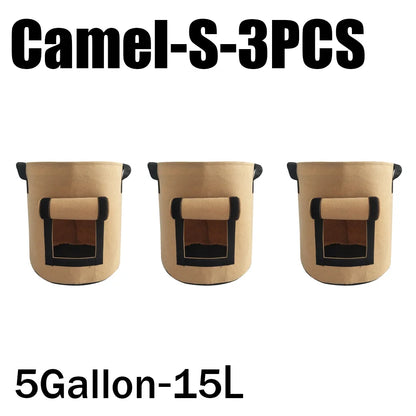3Styles Felt, plant grow bags, nonwoven fabric garden potato pot, greenhouse vegetable growing bags, moisturizing vertical tools