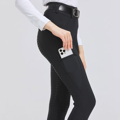 Pantalones profesionales de equitación de silicona antideslizantes de secado rápido y ajustados para exámenes ecuestres