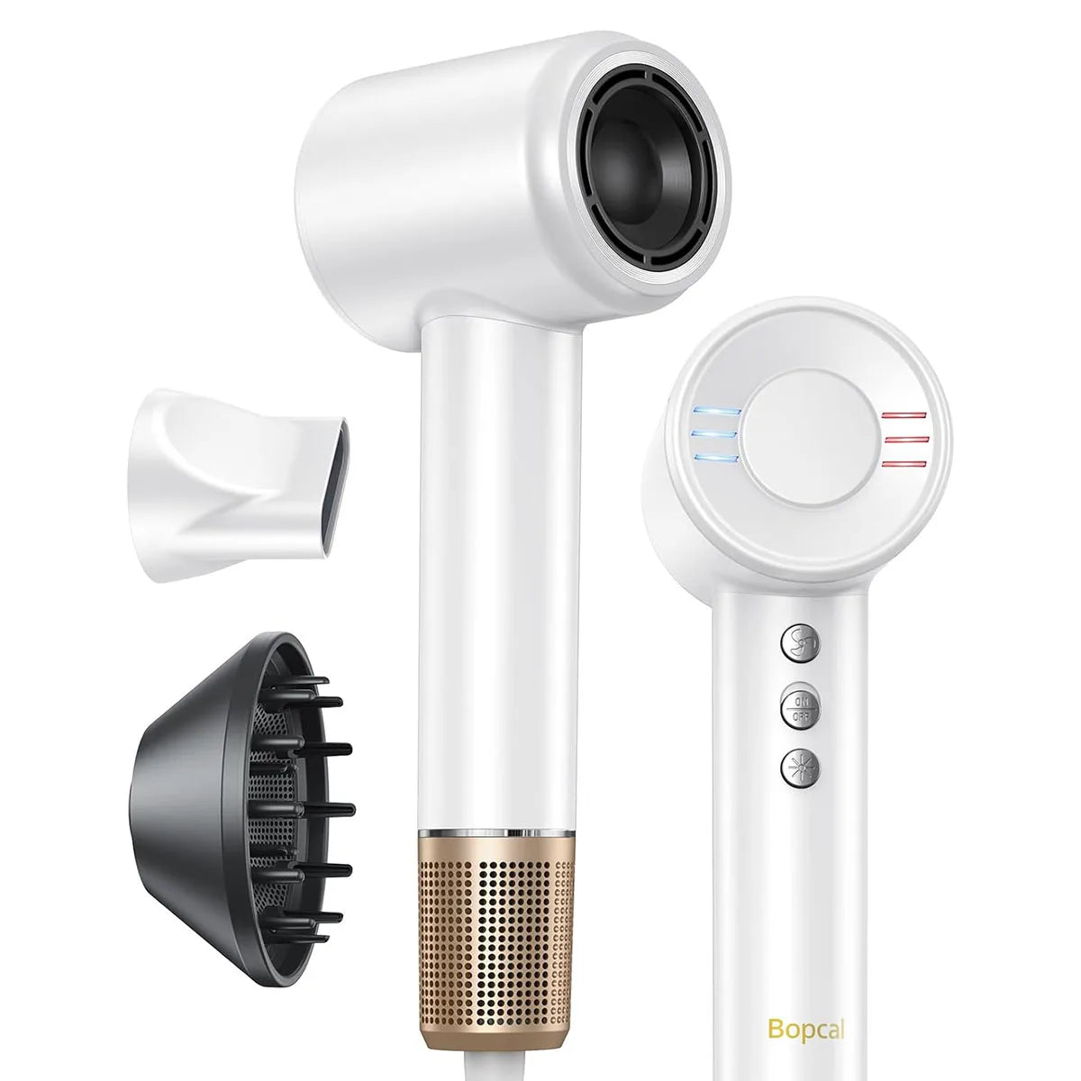 Electric High-Speed Hair Dryer, 120,000 RPM Brushless, Negative Ion Blow Dryer, 1600W Super Powerful Wind, Low Noise Salon Hair Dryer