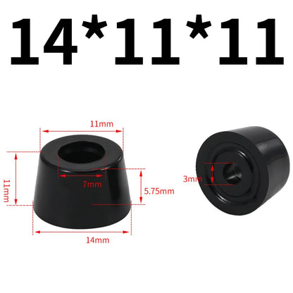 Black Rubber Bumper Furniture Pad Feet Leg Pads Tile Floor Protectors Table Leg Cover With Washers
