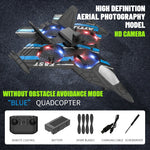 Aircraft RC Plane with Camera Remote Control Helicopter Obstacle Avoidance Fighter 2.4G Airplane EPP Foam Kids Christmas Toys