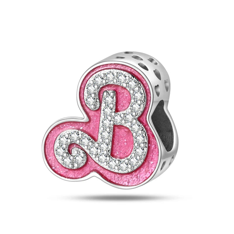New 925 Silver Fashion Pink Princess Skirt Bag Lipstick Charms Beads Fit 3mm 925 Original Bracelet DIY Jewelry Birthday Gift