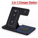 Foldable 3 in 1 Wireless Charging Station for iPhone 17 16 15 14 13 12 Pro Max iWatch 11 Airpods Pro 4/3 Fast Charger Stand Dock