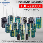 100V 160V 200V 250V 400V 450V Aluminum Electrolytic Capacitor, 1 2.2 3.3 4.7 10 22 33 47 68 100 120 150 220UF 330 470 1000 2200UF