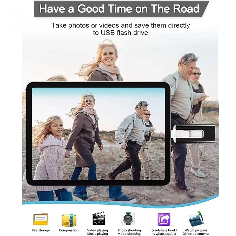 New 4 in1 512GB 256GB for iPhone USB 3.0 Flash Drive 2TB 1TB Android TYPE-C PenDrive Mobile Micro USB Memory Stick Drive