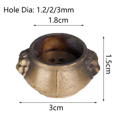 Brass Incense Burner Holder For Incense, Stick Coil Bottle Gourd Shaped Copper Incense Holder, Copper Censer