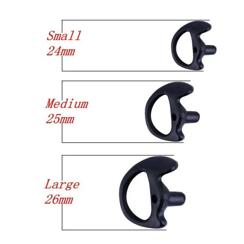 2Pcs Ear Molds Soft 2-Way Radio Earmold Replacing Earpiece Insert for Acoustic Coil Tube audio kits Headphone Accessories
