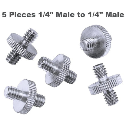 Camera Male to Female Conversion Screw 1/4" 3/8" Inch 20-Thread Fixed Mount Converter for DSLR Light Stand Tripod Ballhead