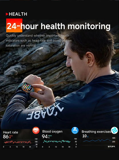 2025New GPS Smart Watch For Xiaomi IOS Military Compass Flashlight Smartwatch Men 10ATM Waterproof 100+Sport Modes BT Call Watch