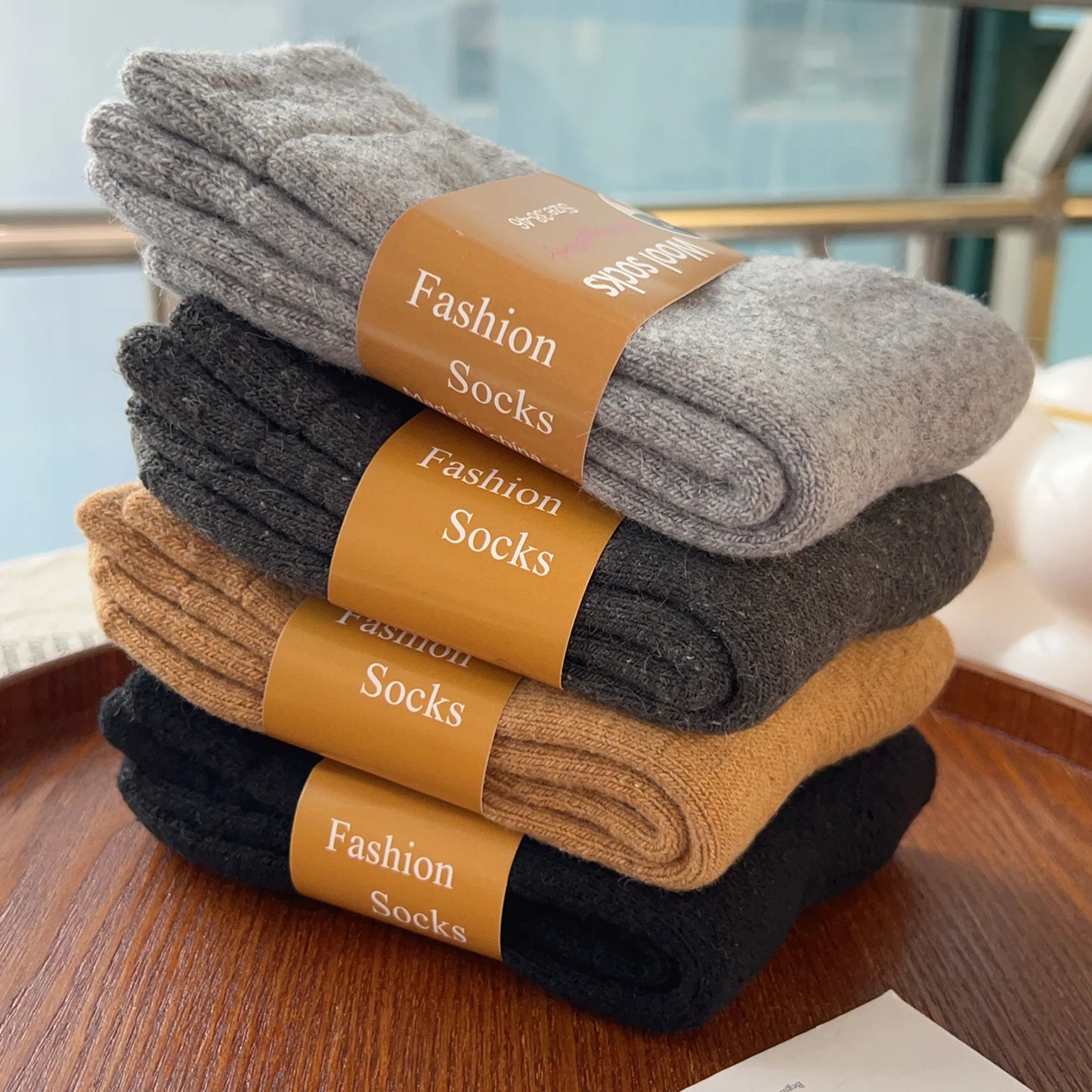 Ultra Thick Wool Socks for Men in Autumn and Winter Thickened with Fleece To Keep Warm and Cold Resistant Gift for Long Socks