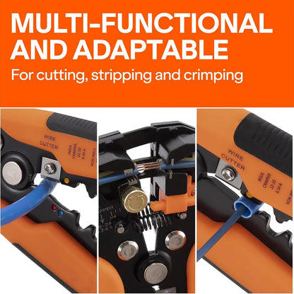 Crimper Cable Cutter Adjustable Automatic Wire Stripper Multifunctional Stripping Crimping Pliers Terminal Hand Tool