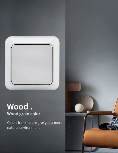 WESA Wall Mount Button Switch Classic Plastic Surface 1 Gang 1 Way Vintage Outdoor White Wall Exterior Switch On And Off