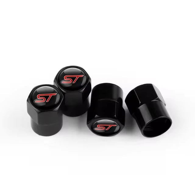 4Pcs/set High Quality Car Valve Caps Stem Case Covers For ST Line Accessories Wheel Valve Dust Caps Tyre Rim Stem Cover For Ford