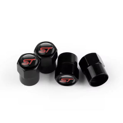4Pcs/set High Quality Car Valve Caps Stem Case Covers For ST Line Accessories Wheel Valve Dust Caps Tyre Rim Stem Cover For Ford