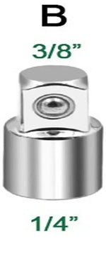 Socket Adapter Ratchet Wrench Adapter 1/2 Large Flywheel 3/8 Medium Flywheel 1/4 Small Flywheel CR-V Chrome Vanadium Steel Set