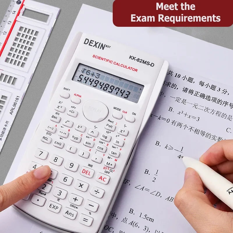 Portable Dual-Row Screen Multi-Functional Scientific Calculator Essential Stationery for School and Office Supplies