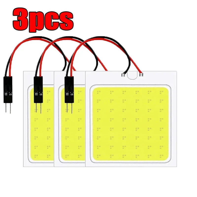 10/1 PCS 48 SMD T10 4W 12V COB Car Interior Panel LED Lights White Lamp Bulb Car Dome Reading Trunk Lamps