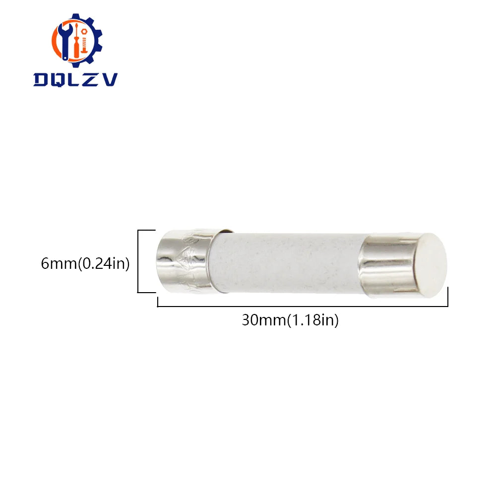 Car Fuse Pipe 5X20MM 6X30MM Fast Blow Ceramic Fuse 250V 0.5A 1A 2A 3A 4A 5A 6A 6.3A 8A 10A 15A 20A 25A 30A AMP Fuse Ceramic Fuse