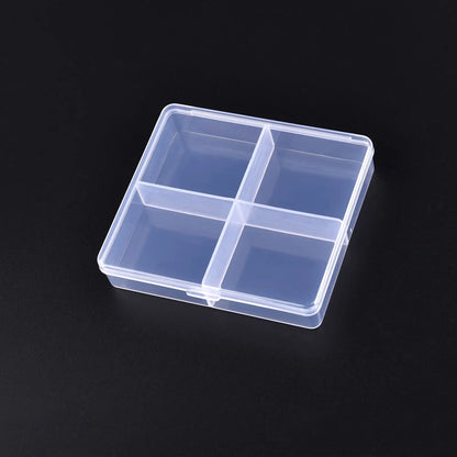Plastic Transparent Storage Box Jewelry Beads Container Jewelry Tools Accessories Box Small Items Sundries Organizer Case