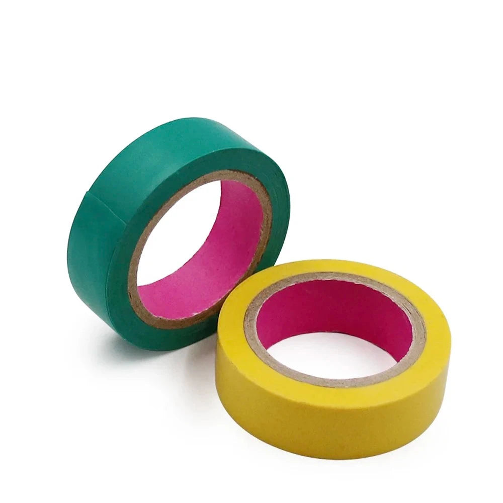 Cinta aislante de color de PVC resistente al desgaste, ignífuga, sin plomo, impermeable, para electricista, blanca, negra, roja, azul, verde
