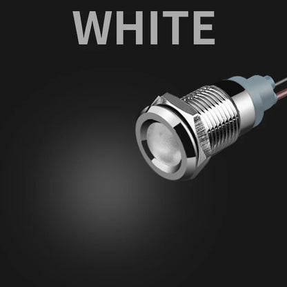 6mm 8mm 10mm 12mm 14mm Metal LED Warning Indicator Light Signal Lamp Pilot Wire 3-6V 12-24V 220V Waterproof IP65 Red Green Blue